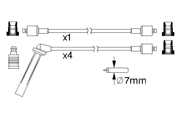Ignition Cable Kit - 0 986 357 161 BOSCH