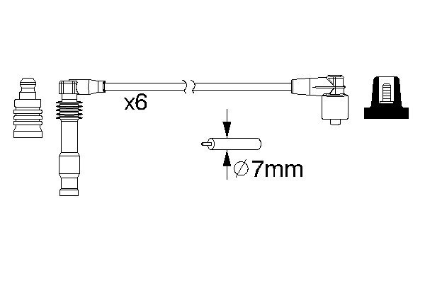 Ignition Cable Kit - 0 986 357 162 BOSCH