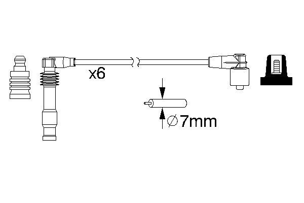 Ignition Cable Kit - 0 986 357 162 BOSCH