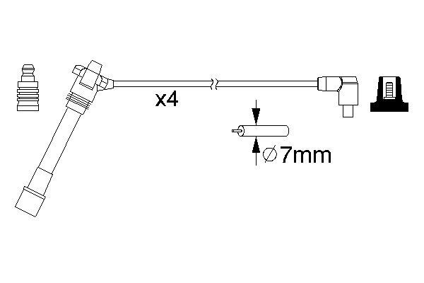 Ignition Cable Kit - 0 986 357 181 BOSCH