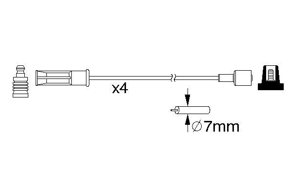 Ignition Cable Kit - 0 986 357 184 BOSCH