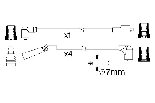 Ignition Cable Kit - 0 986 357 185 BOSCH