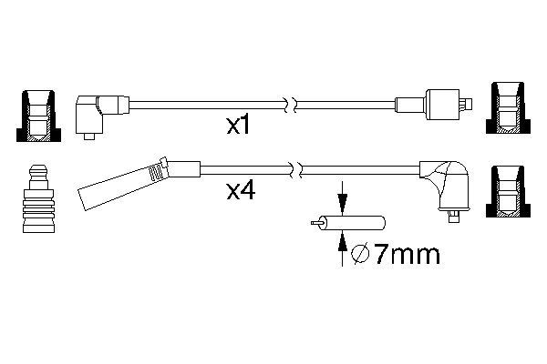 Ignition Cable Kit - 0 986 357 185 BOSCH