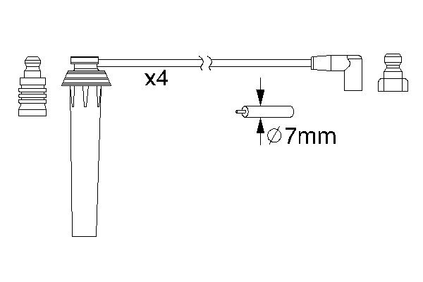 Ignition Cable Kit - 0 986 357 192 BOSCH
