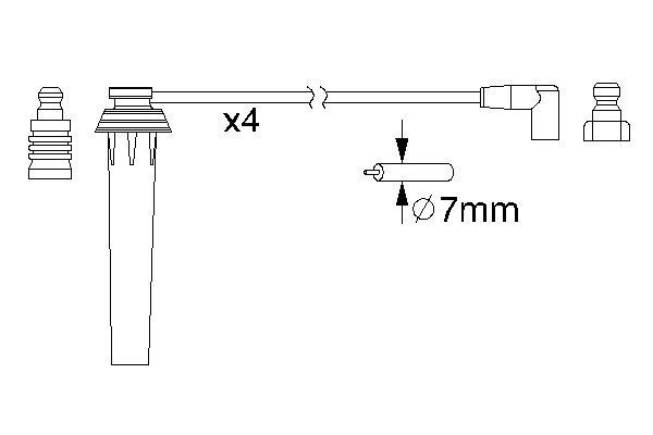 Ignition Cable Kit - 0 986 357 192 BOSCH
