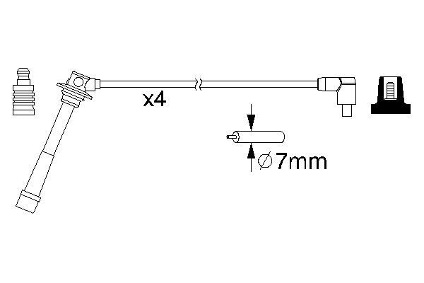 Ignition Cable Kit - 0 986 357 198 BOSCH