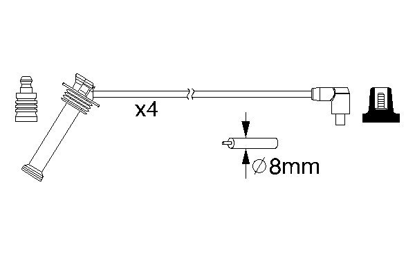 Ignition Cable Kit - 0 986 357 208 BOSCH