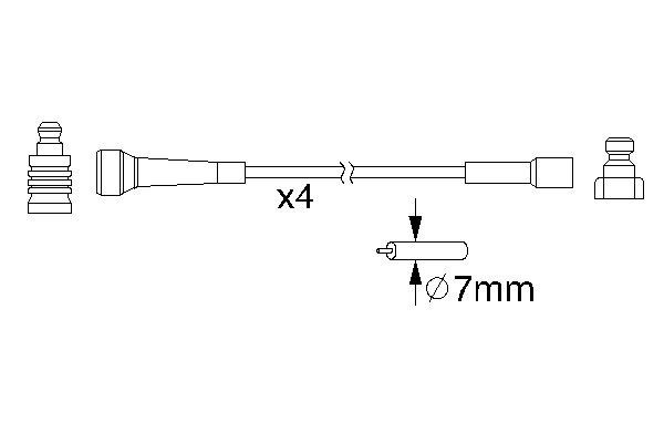 Ignition Cable Kit - 0 986 357 210 BOSCH