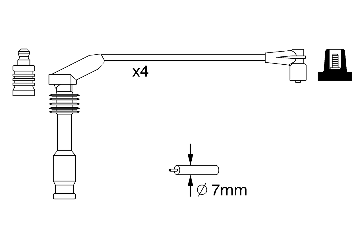 Ignition Cable Kit - 0 986 357 226 BOSCH