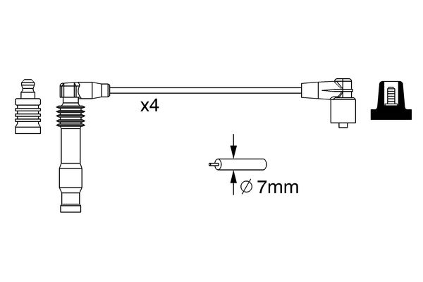 Ignition Cable Kit - 0 986 357 228 BOSCH
