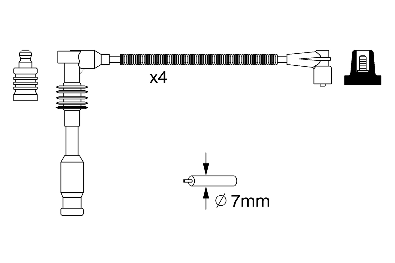 Ignition Cable Kit - 0 986 357 234 BOSCH