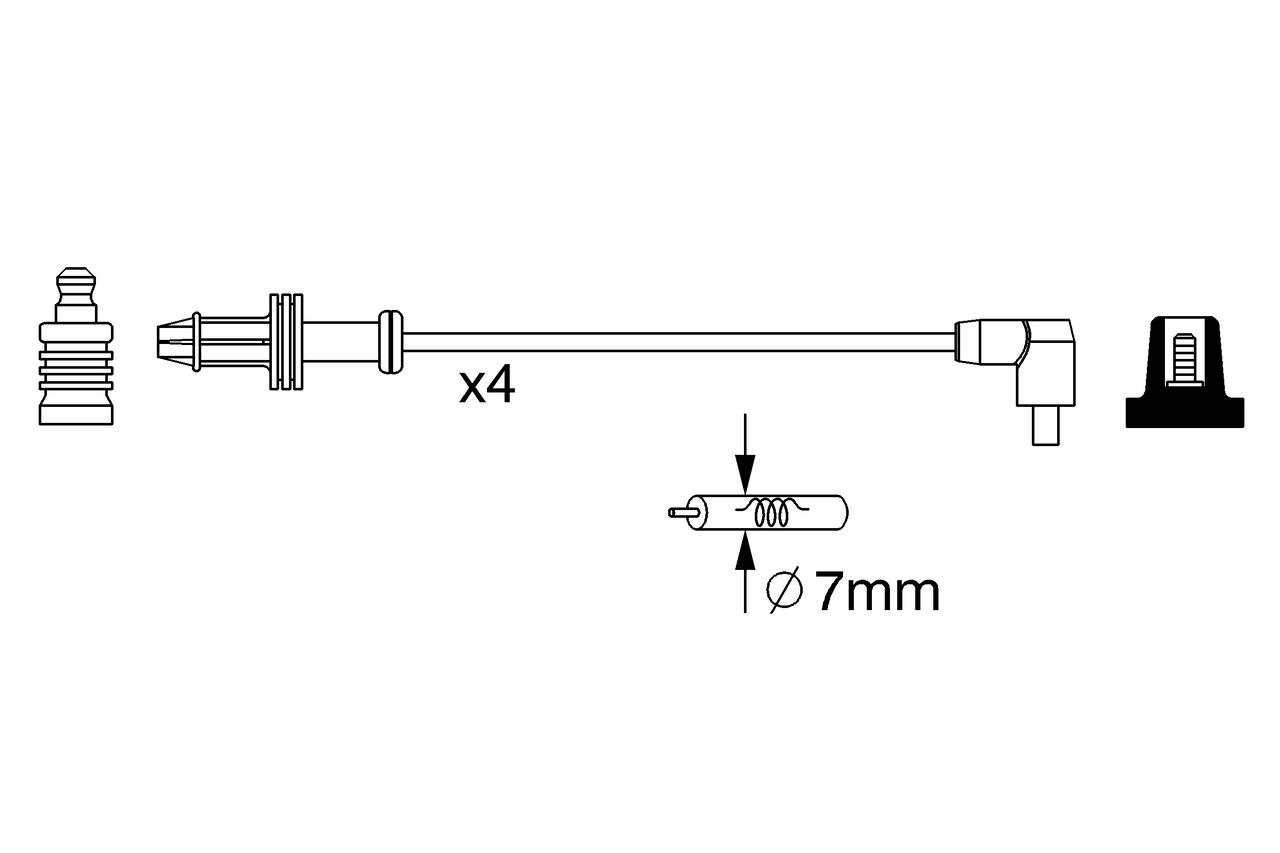 Ignition Cable Kit - 0 986 357 240 BOSCH