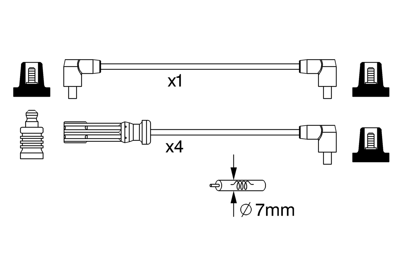 Ignition Cable Kit - 0 986 357 244 BOSCH