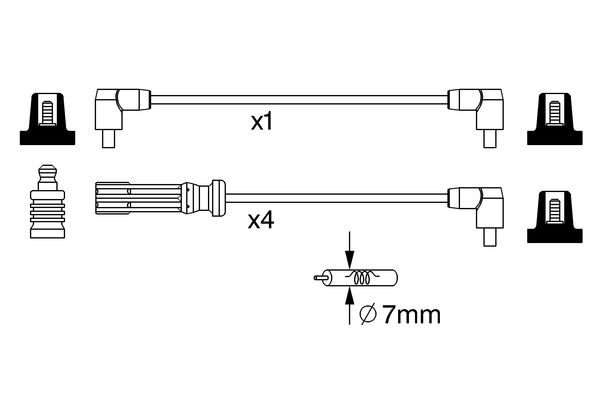 Ignition Cable Kit - 0 986 357 244 BOSCH