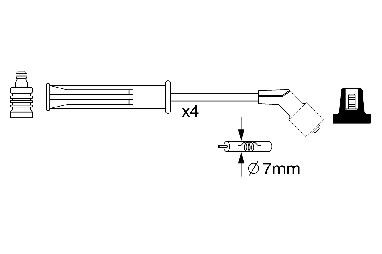 Ignition Cable Kit - 0 986 357 255 BOSCH