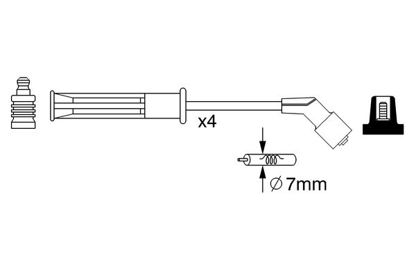 Ignition Cable Kit - 0 986 357 255 BOSCH