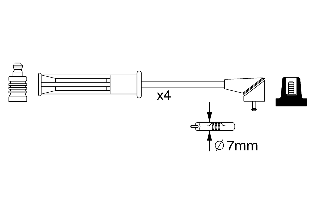 Ignition Cable Kit - 0 986 357 256 BOSCH