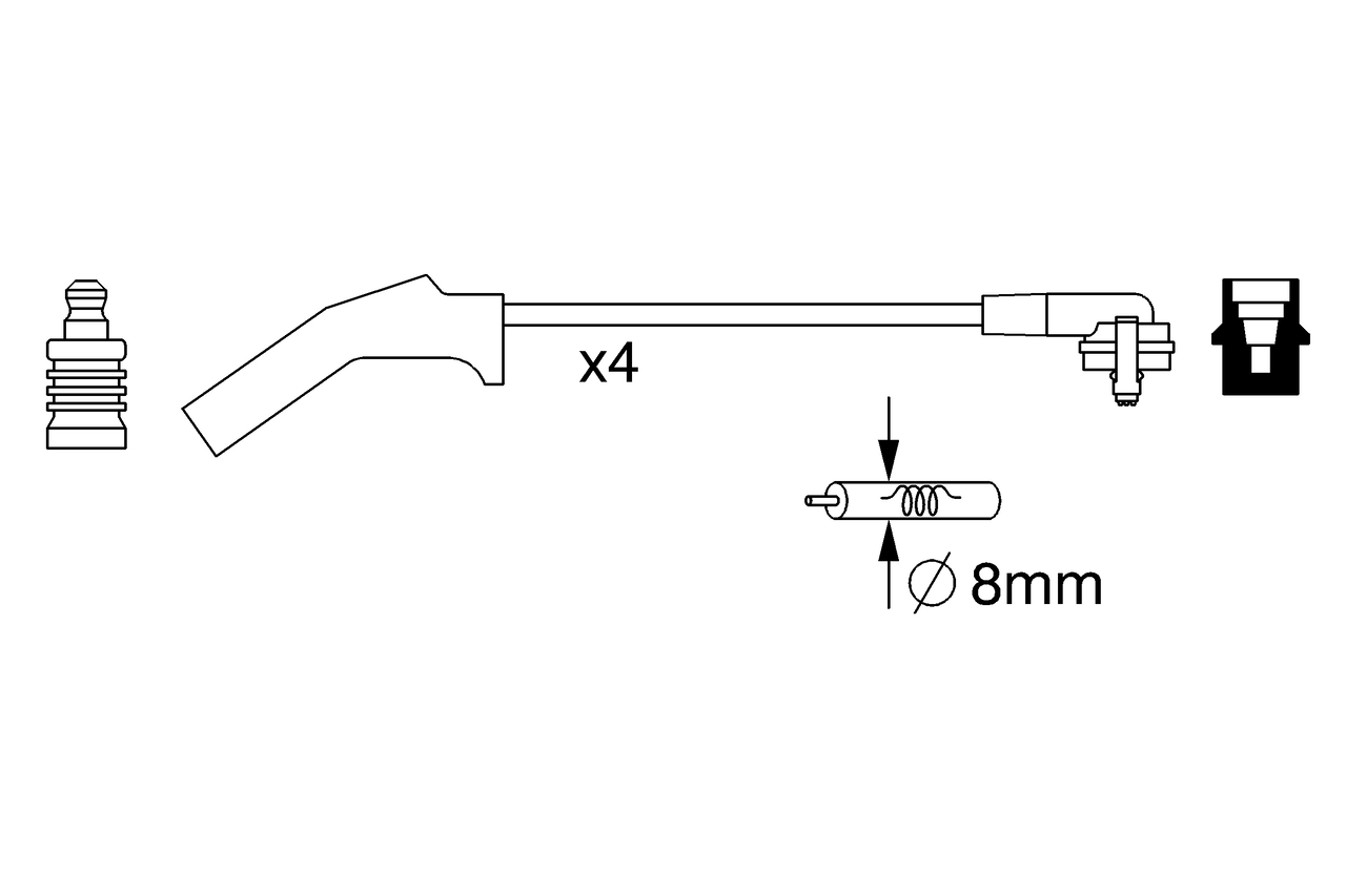 Ignition Cable Kit - 0 986 357 257 BOSCH