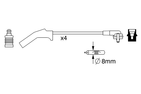 Ignition Cable Kit - 0 986 357 257 BOSCH