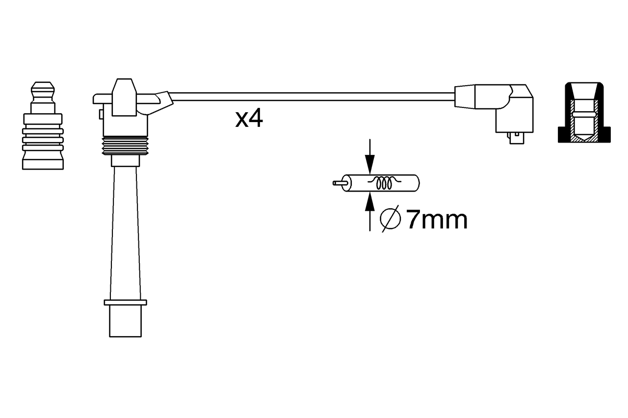 Ignition Cable Kit - 0 986 357 258 BOSCH