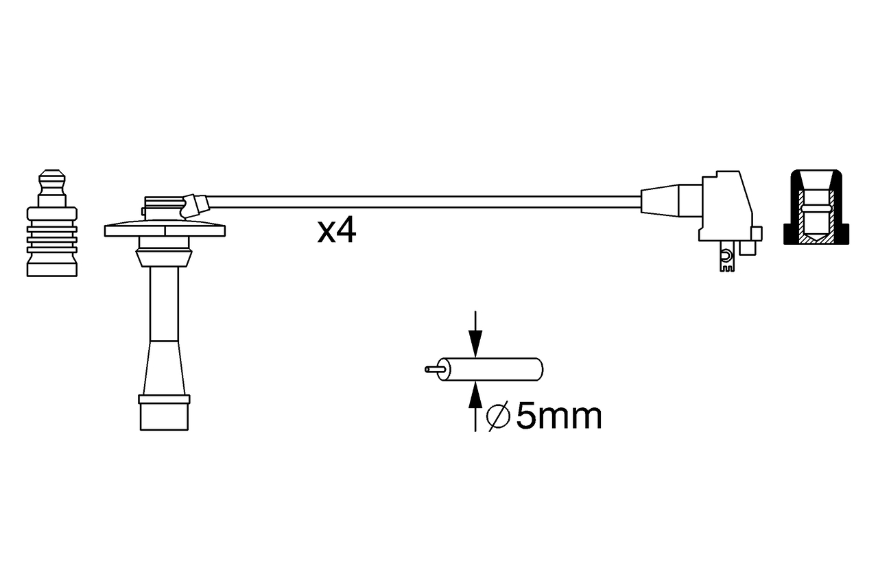 Ignition Cable Kit - 0 986 357 259 BOSCH