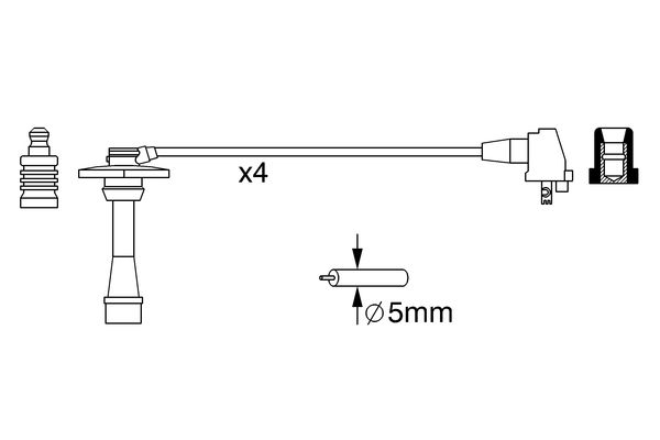 Ignition Cable Kit - 0 986 357 259 BOSCH
