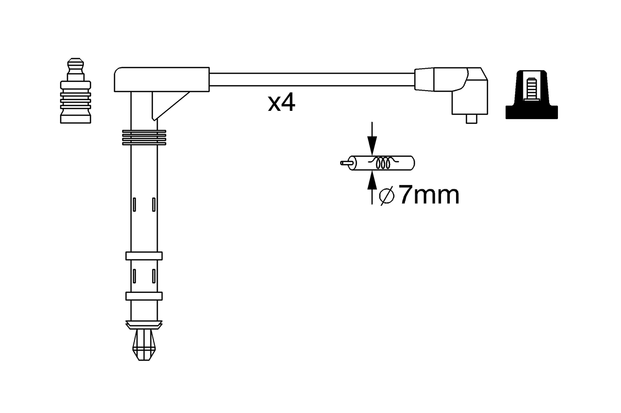 Ignition Cable Kit - 0 986 357 261 BOSCH