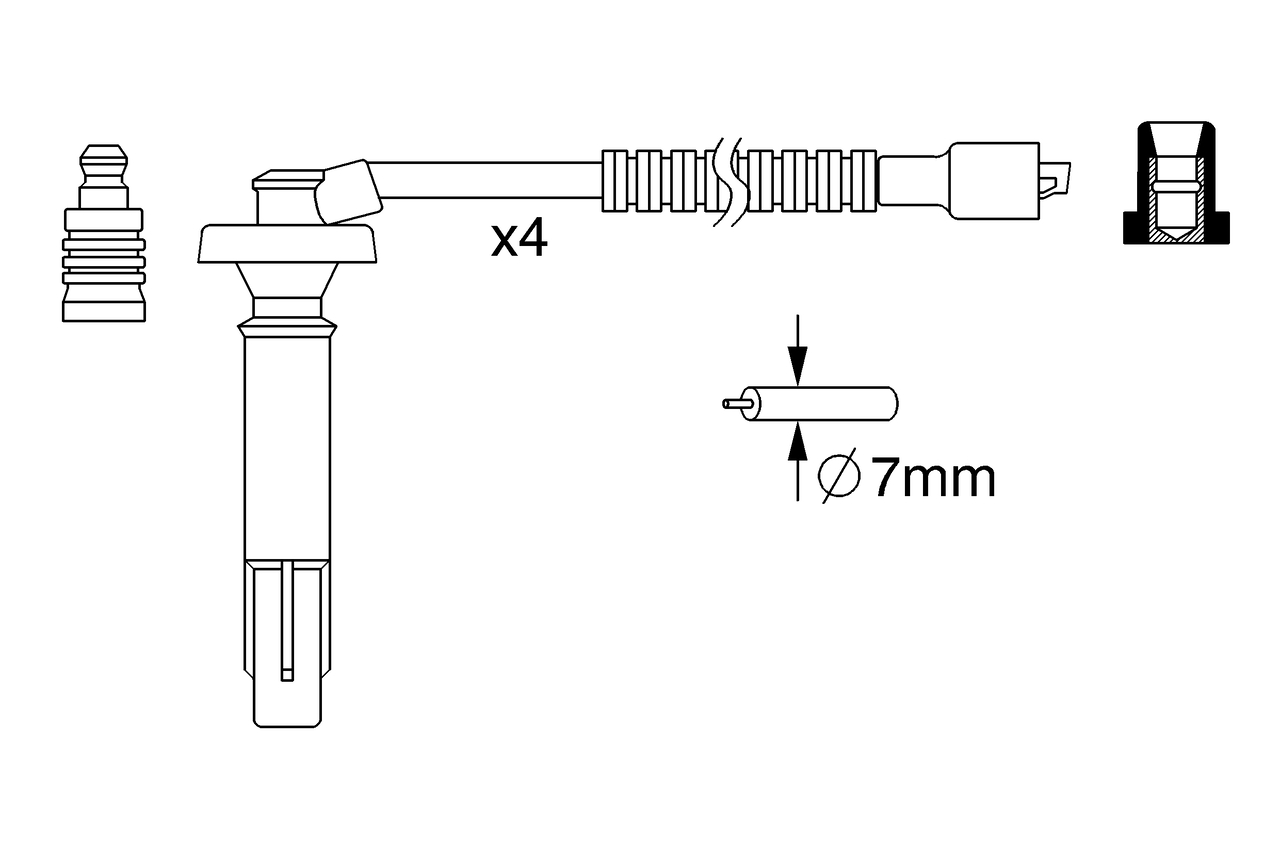Ignition Cable Kit - 0 986 357 262 BOSCH