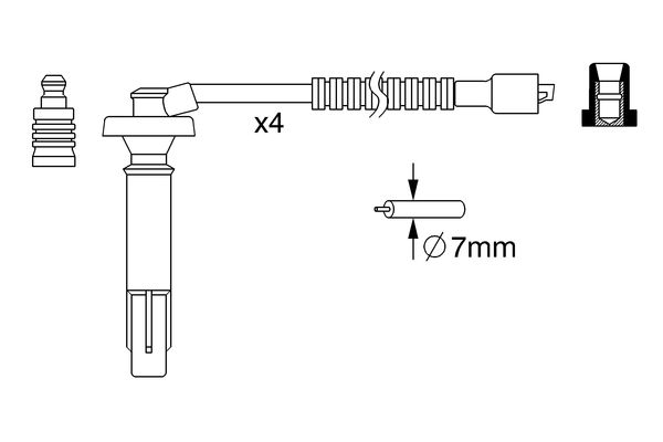 Ignition Cable Kit - 0 986 357 262 BOSCH