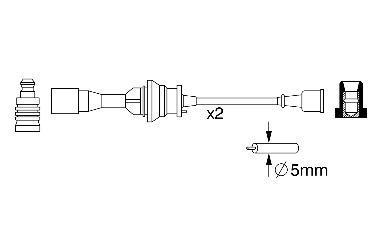Ignition Cable Kit - 0 986 357 266 BOSCH