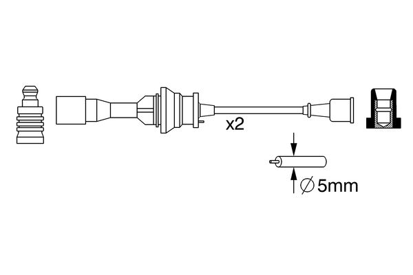 Ignition Cable Kit - 0 986 357 266 BOSCH