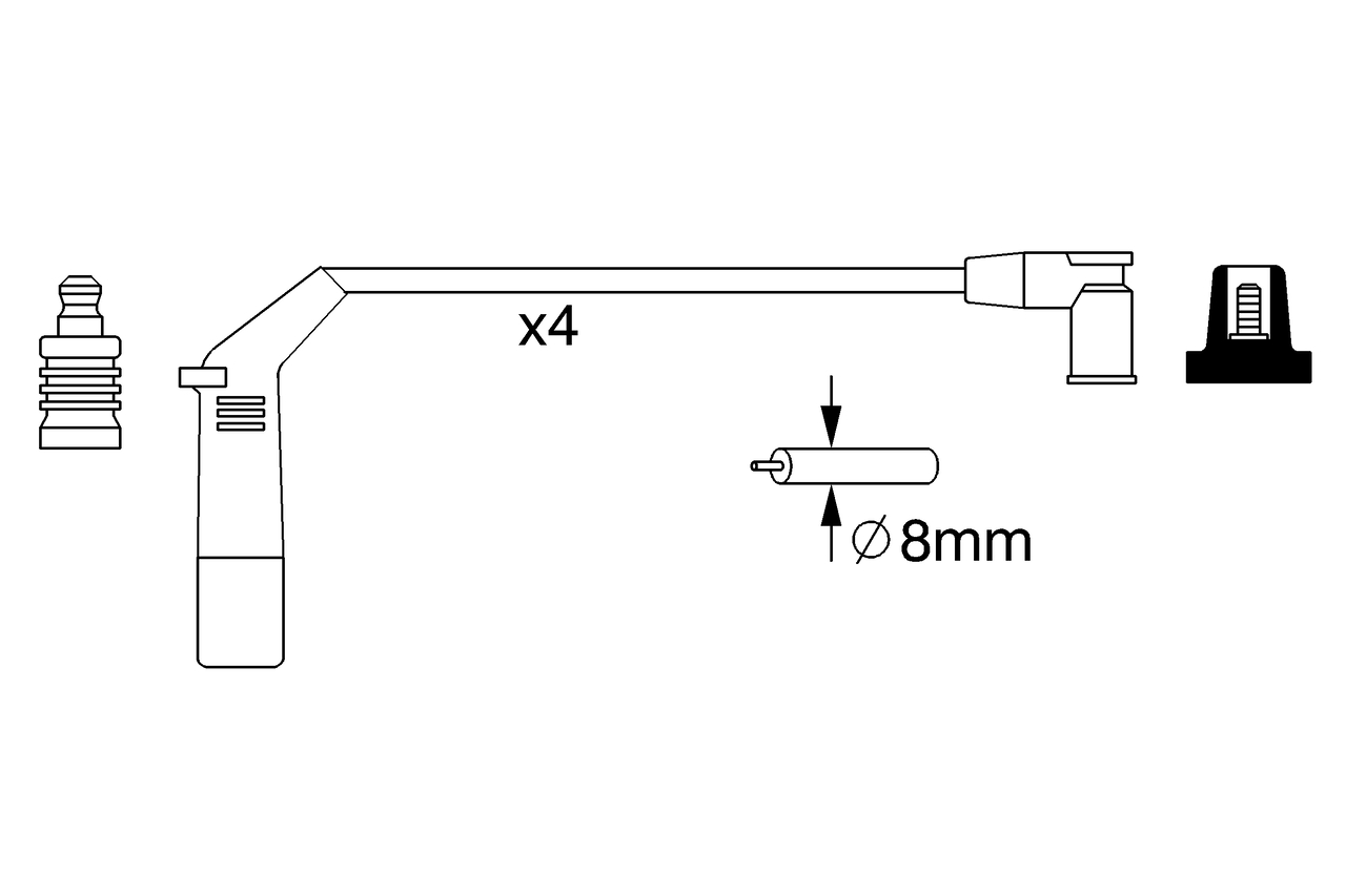 Ignition Cable Kit - 0 986 357 267 BOSCH