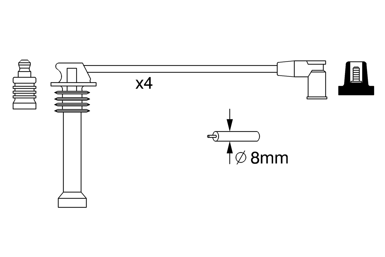 Ignition Cable Kit - 0 986 357 271 BOSCH