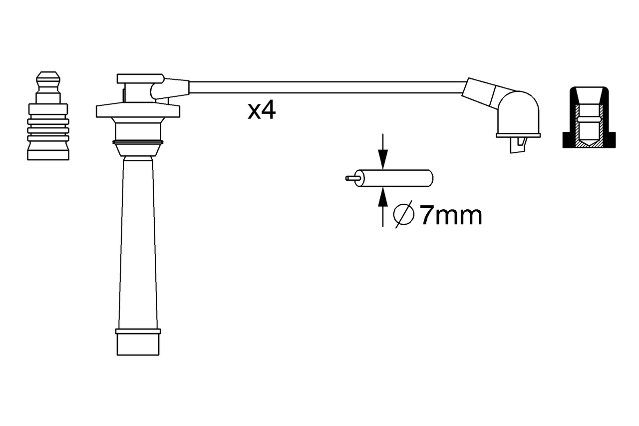 Ignition Cable Kit - 0 986 357 272 BOSCH
