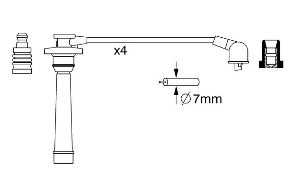 Ignition Cable Kit - 0 986 357 272 BOSCH