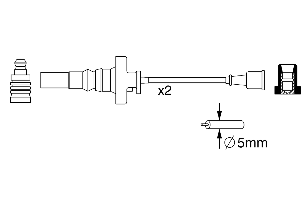 Ignition Cable Kit - 0 986 357 273 BOSCH