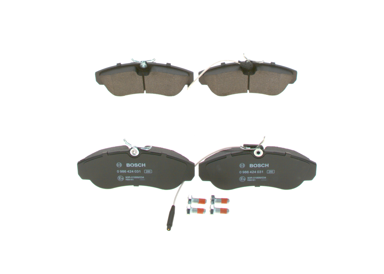 Brake Pad Set, disc brake - 0 986 424 031 BOSCH
