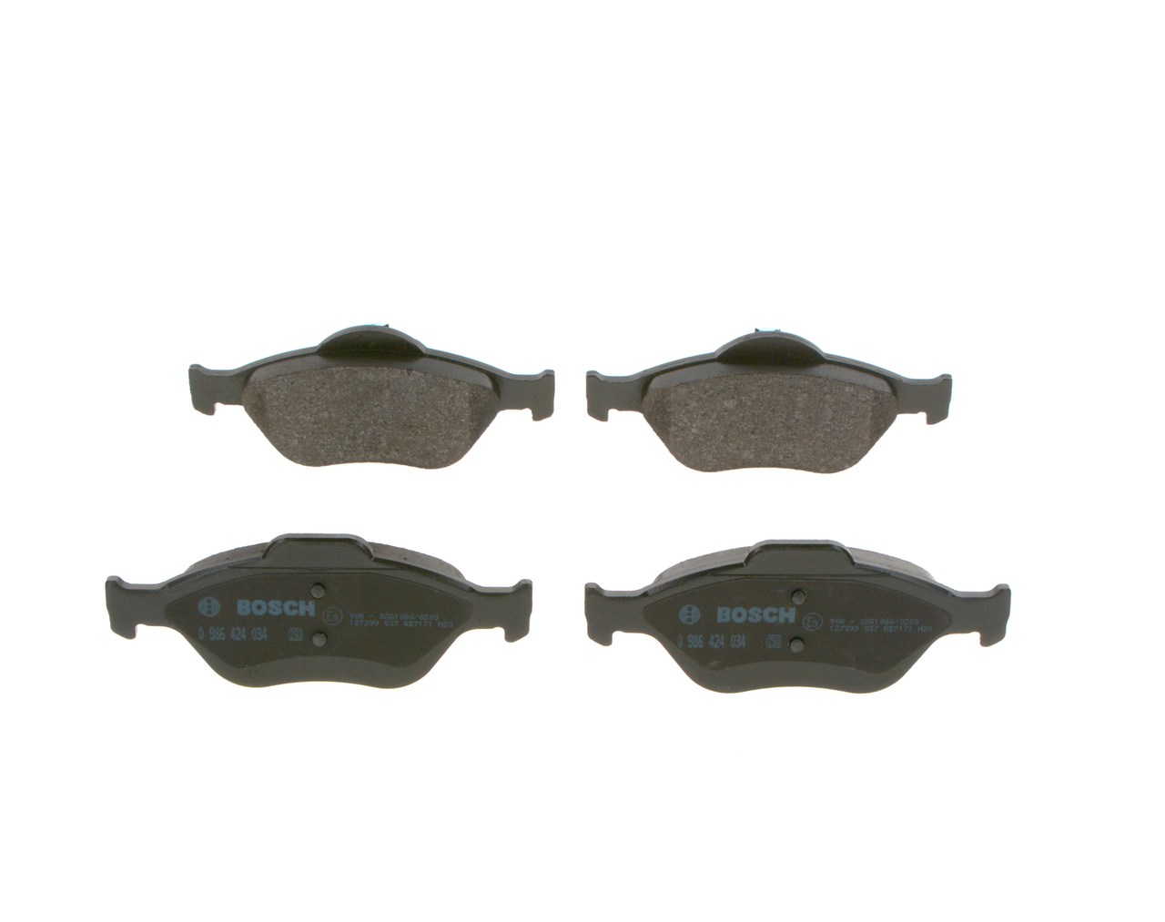 Brake Pad Set, disc brake - 0 986 424 034 BOSCH