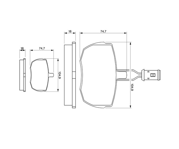 Brake Pad Set, disc brake - 0 986 424 044 BOSCH