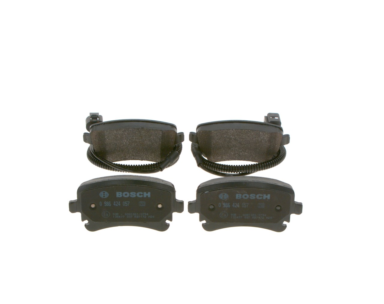 Brake Pad Set, disc brake - 0 986 424 057 BOSCH