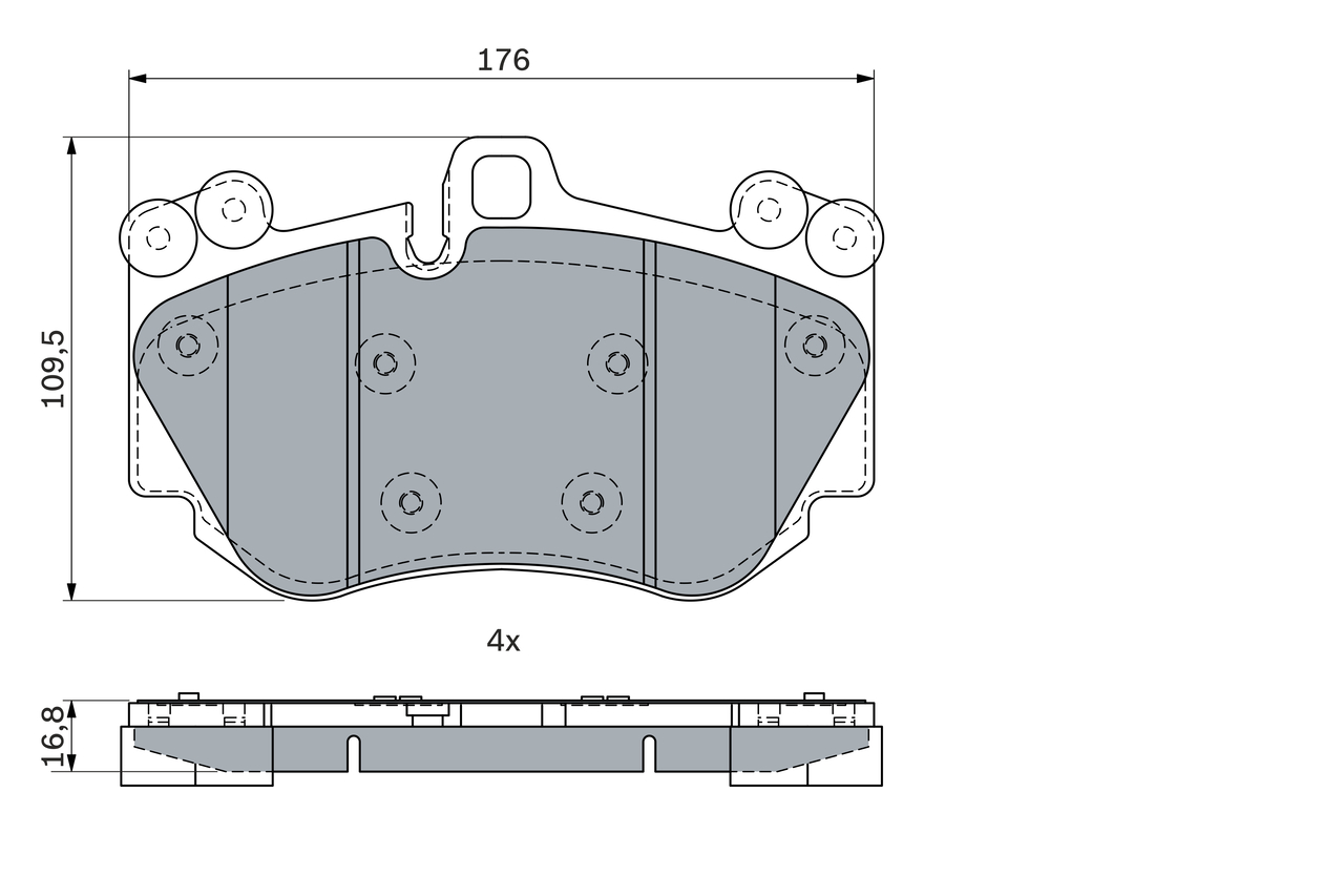 Brake Pad Set, disc brake - 0 986 424 073 BOSCH