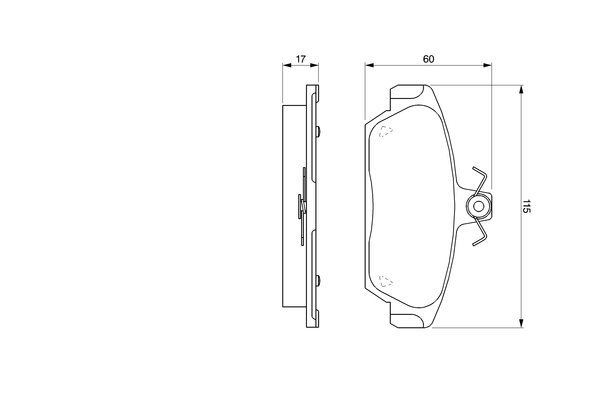 Brake Pad Set, disc brake - 0 986 424 092 BOSCH