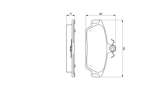 Brake Pad Set, disc brake - 0 986 424 092 BOSCH