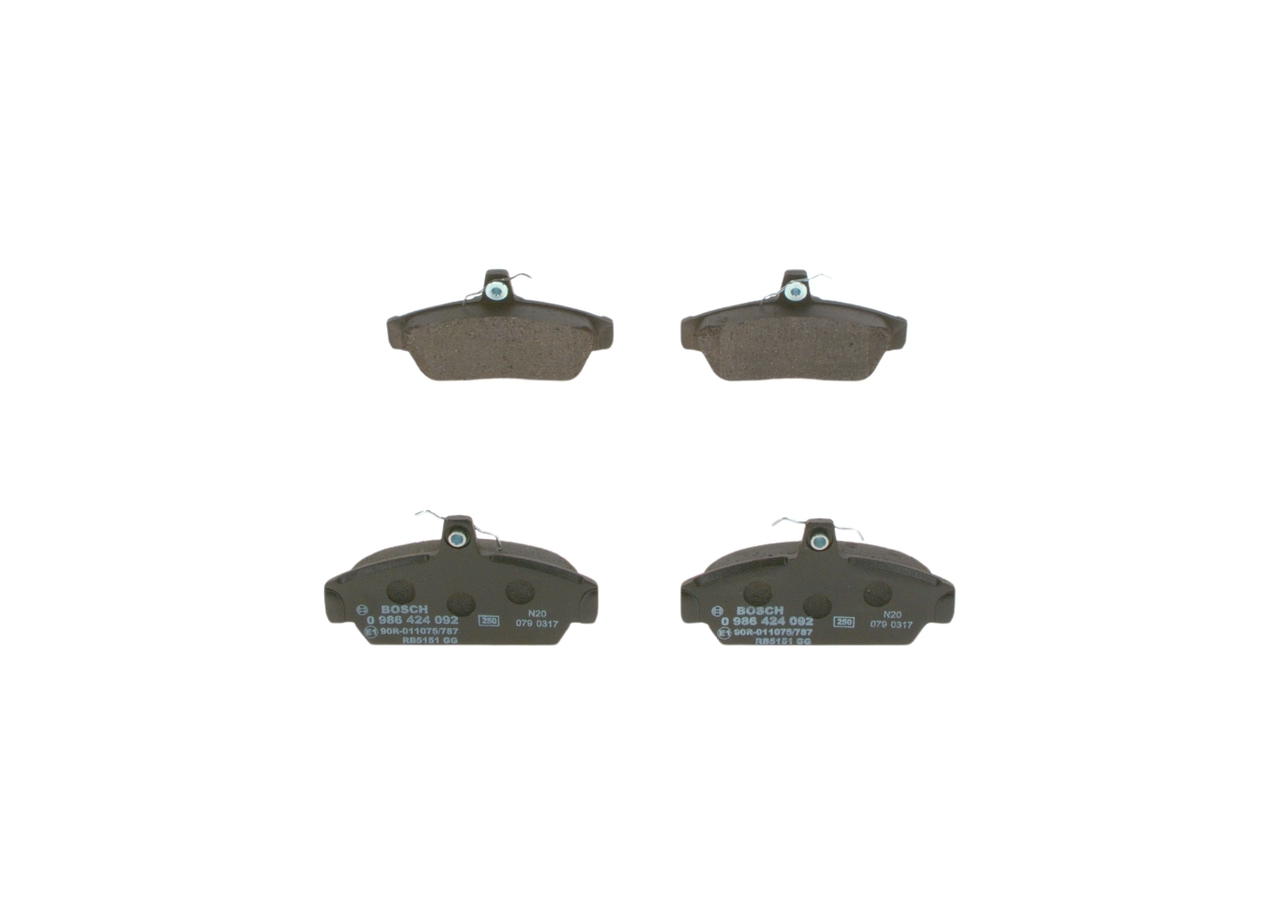 Kit pastiglie freno, Freno a disco - 0 986 424 092 BOSCH