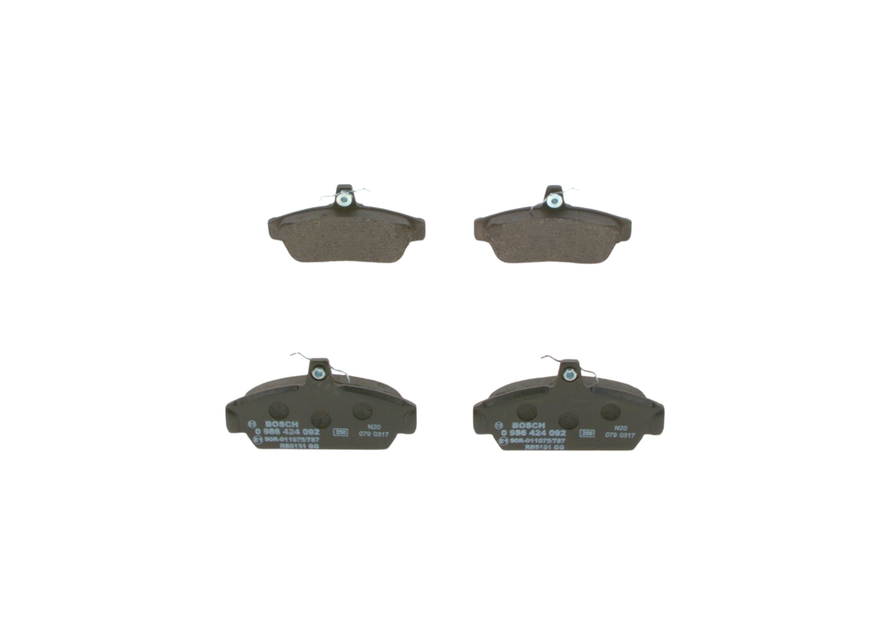 Brake Pad Set, disc brake - 0 986 424 092 BOSCH