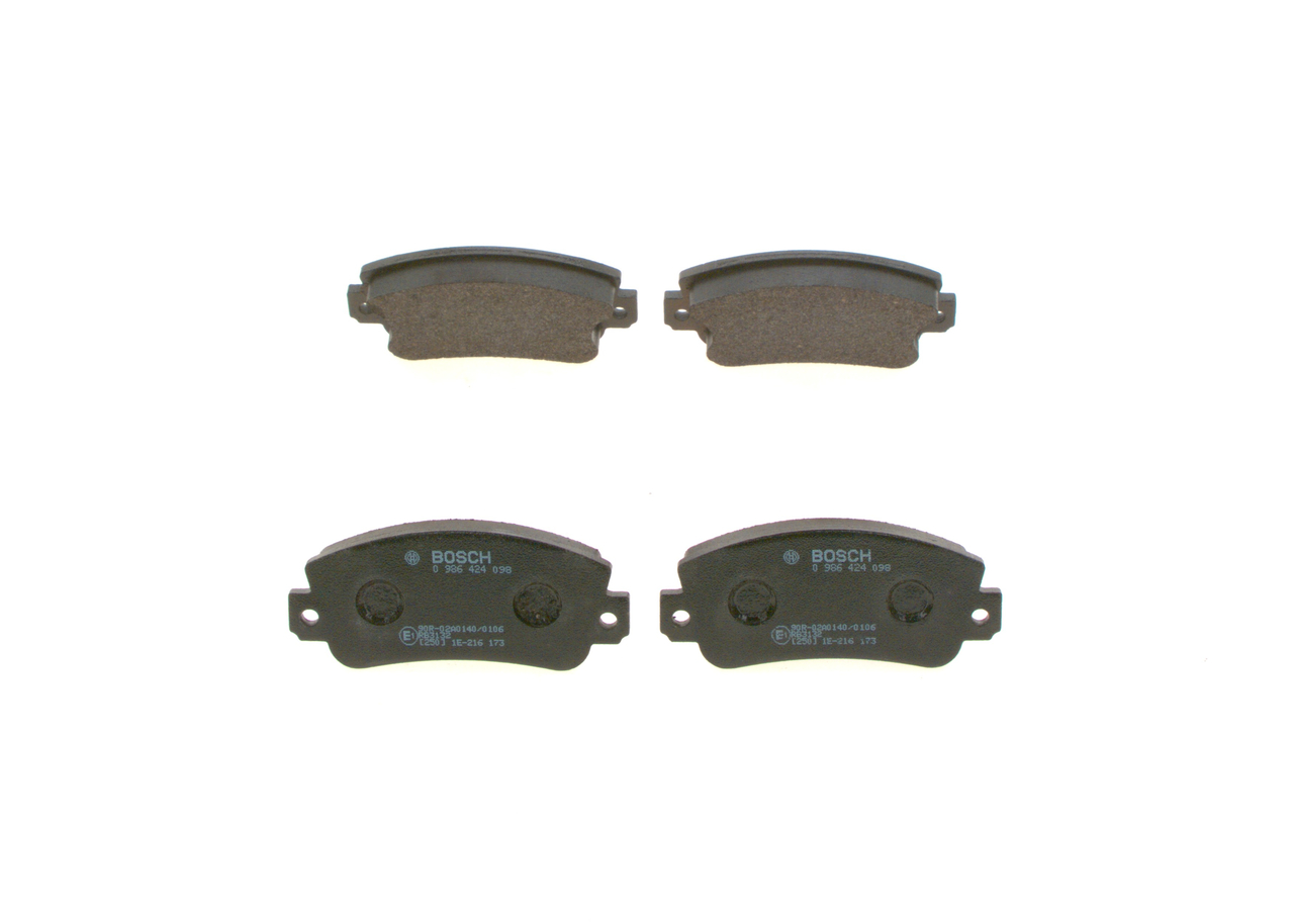 Bremsbelagsatz, Scheibenbremse - 0 986 424 098 BOSCH