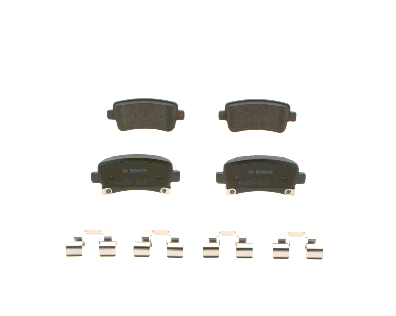 Brake Pad Set, disc brake - 0 986 424 124 BOSCH
