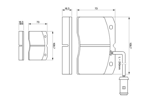 Brake Pad Set, disc brake - 0 986 424 144 BOSCH