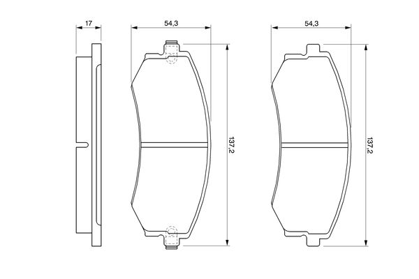 Brake Pad Set, disc brake - 0 986 424 215 BOSCH