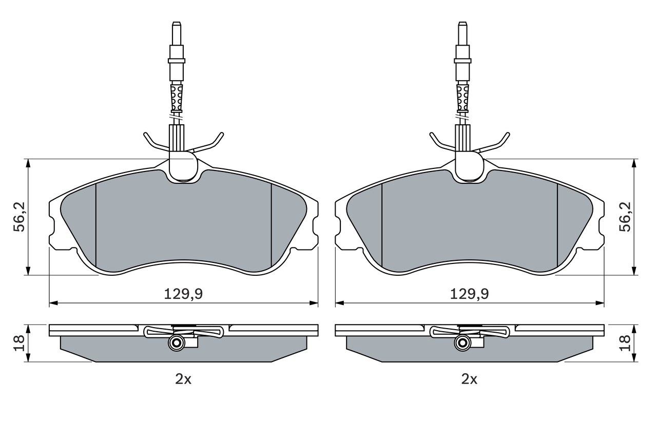 Brake Pad Set, disc brake - 0 986 424 223 BOSCH